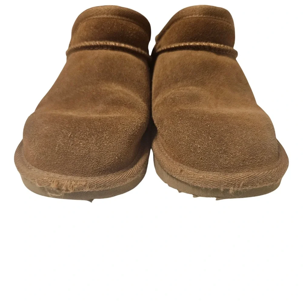 UGG Classic Slipper Kids Size 13 Chestnut Suede Sheepskin Fur Lined Slip On